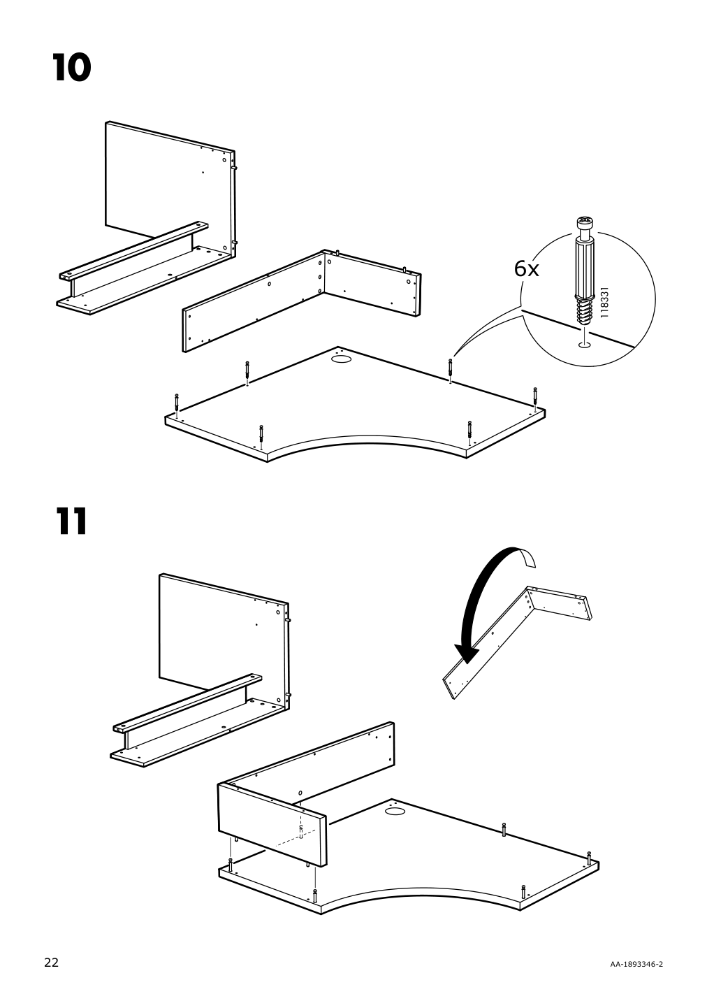 Assembly instructions for IKEA Micke corner workstation white | Page 22 - IKEA MICKE corner workstation 502.507.13