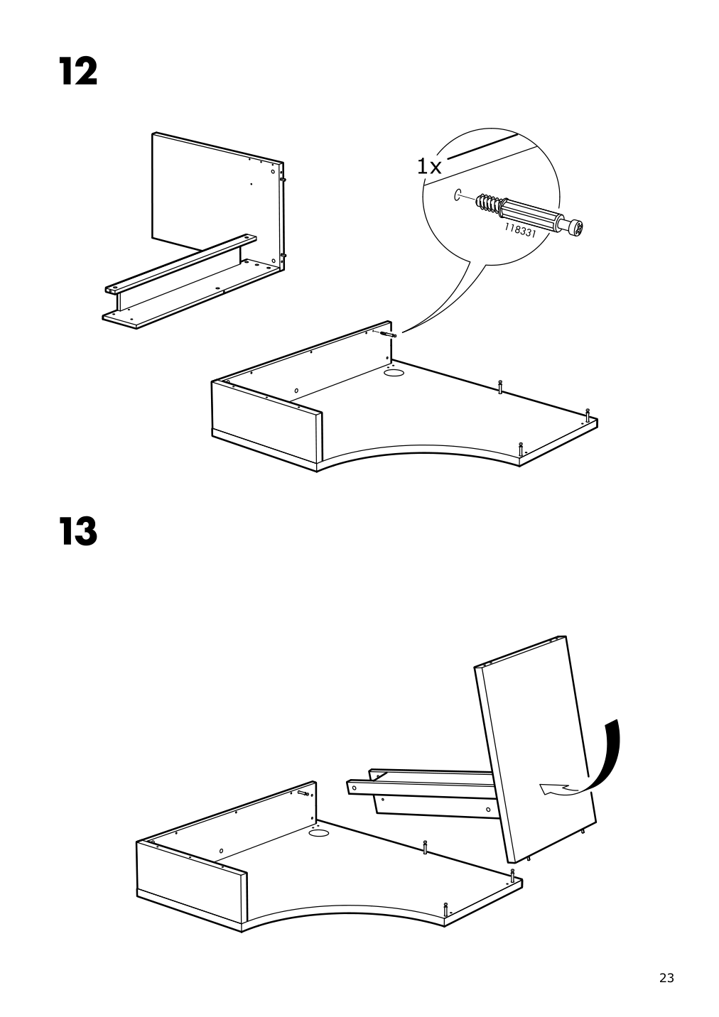 Assembly instructions for IKEA Micke corner workstation white | Page 23 - IKEA MICKE corner workstation 502.507.13