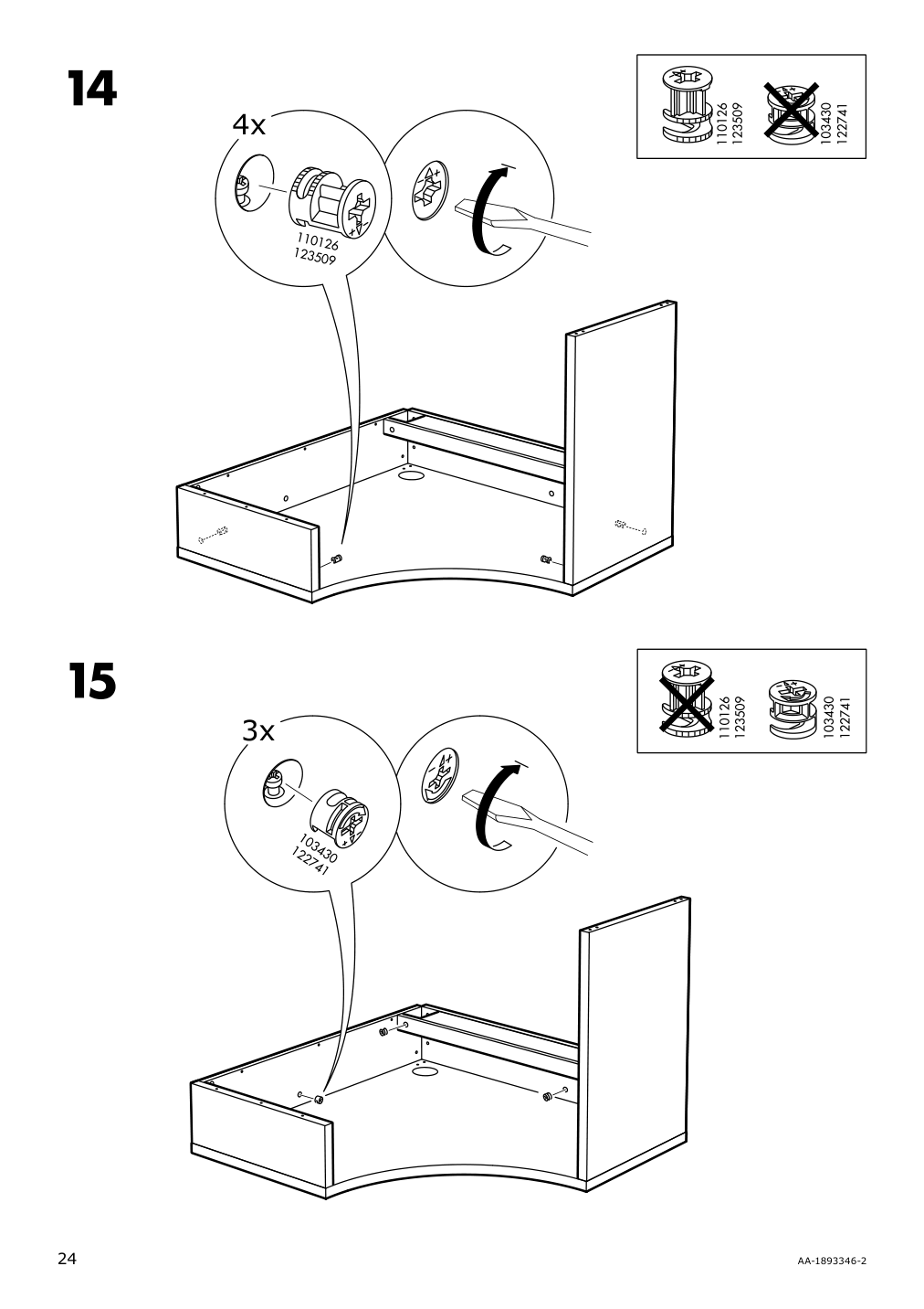 Assembly instructions for IKEA Micke corner workstation white | Page 24 - IKEA MICKE corner workstation 502.507.13