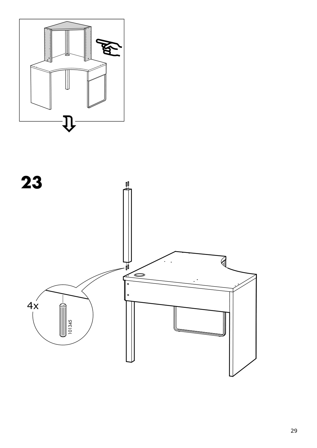 Assembly instructions for IKEA Micke corner workstation white | Page 29 - IKEA MICKE corner workstation 502.507.13