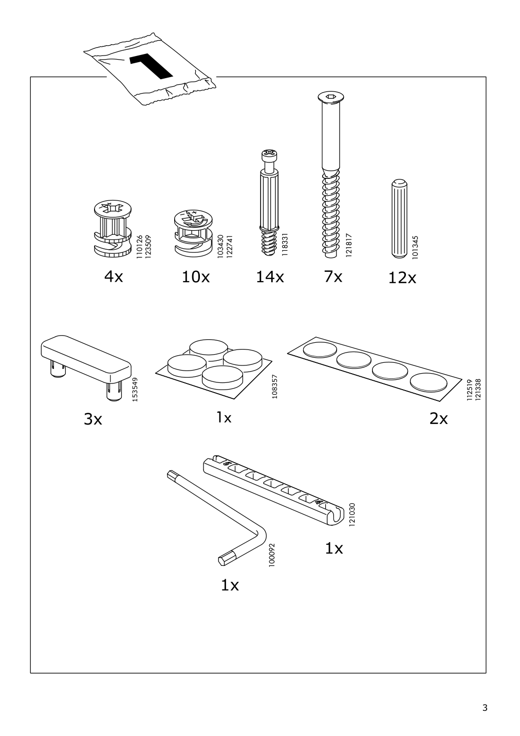 Assembly instructions for IKEA Micke corner workstation white | Page 3 - IKEA MICKE corner workstation 502.507.13