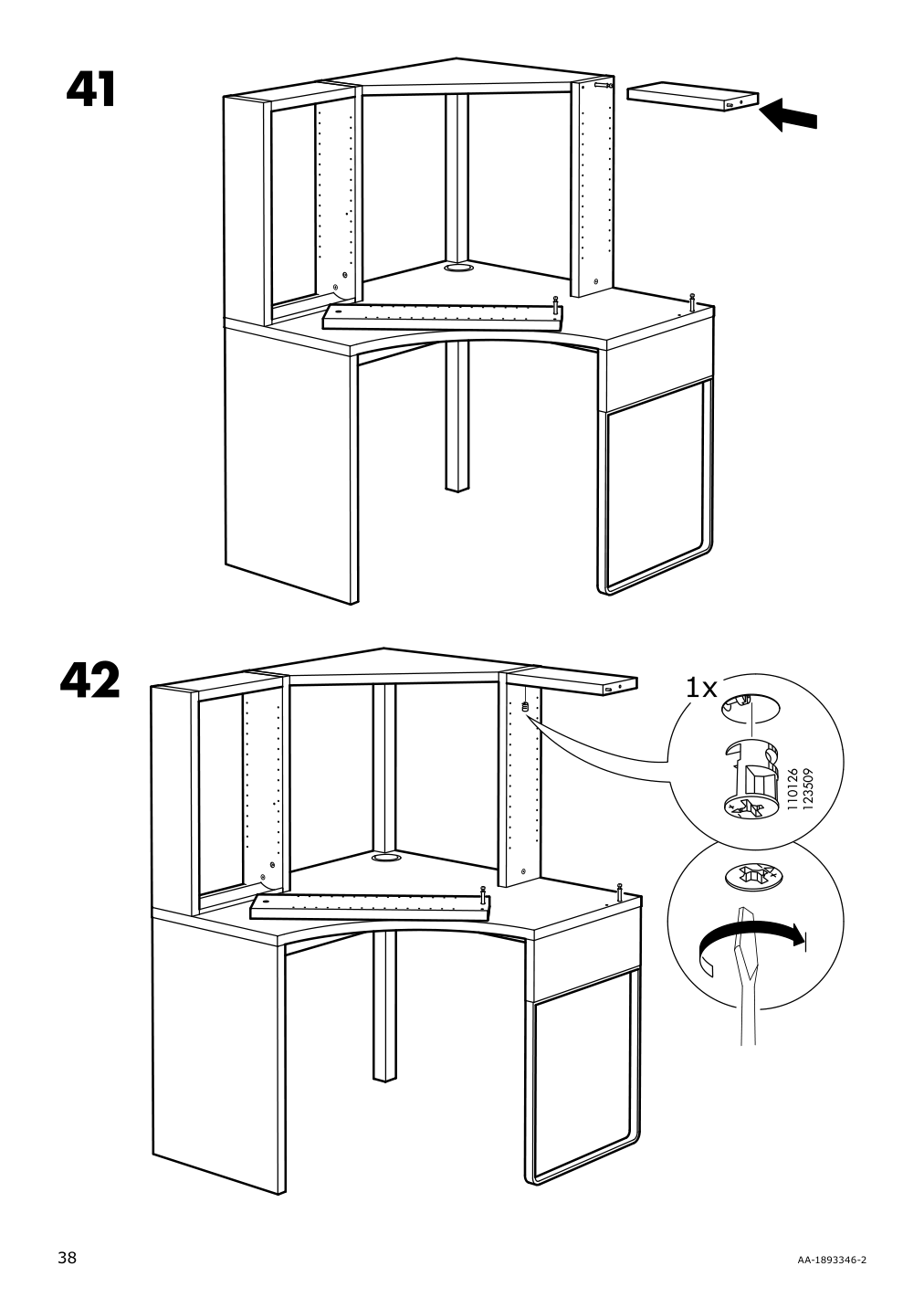 Assembly instructions for IKEA Micke corner workstation white | Page 38 - IKEA MICKE corner workstation 502.507.13