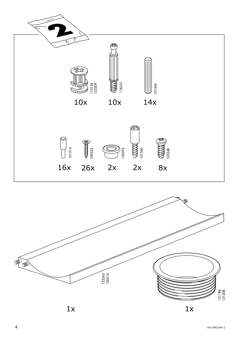 Assembly instructions for IKEA Micke corner workstation white | Page 4 - IKEA MICKE corner workstation 502.507.13