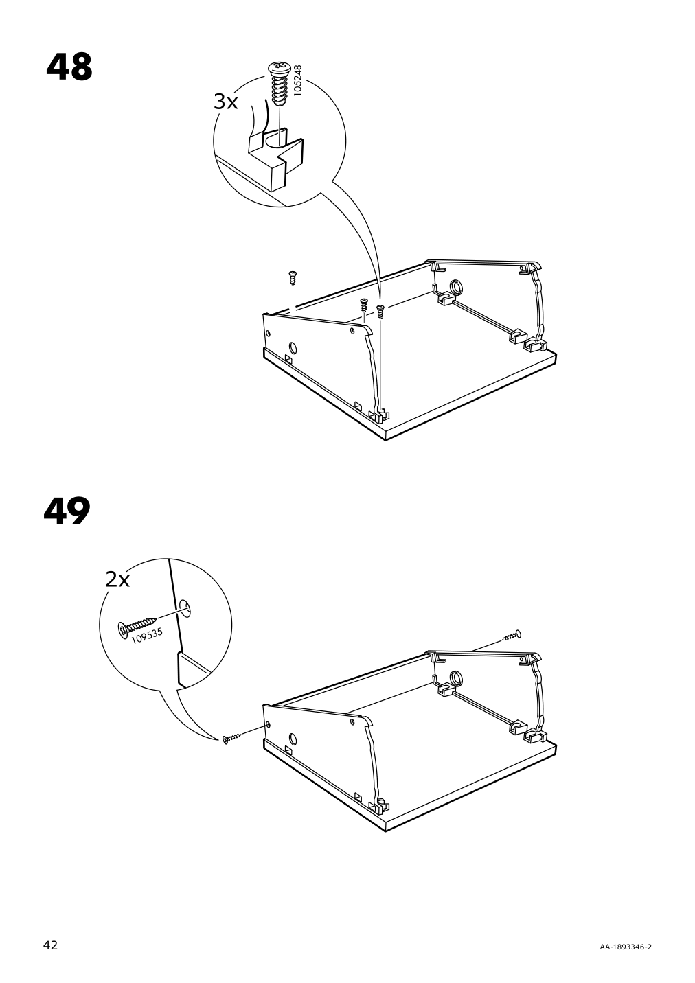 Assembly instructions for IKEA Micke corner workstation white | Page 42 - IKEA MICKE corner workstation 502.507.13