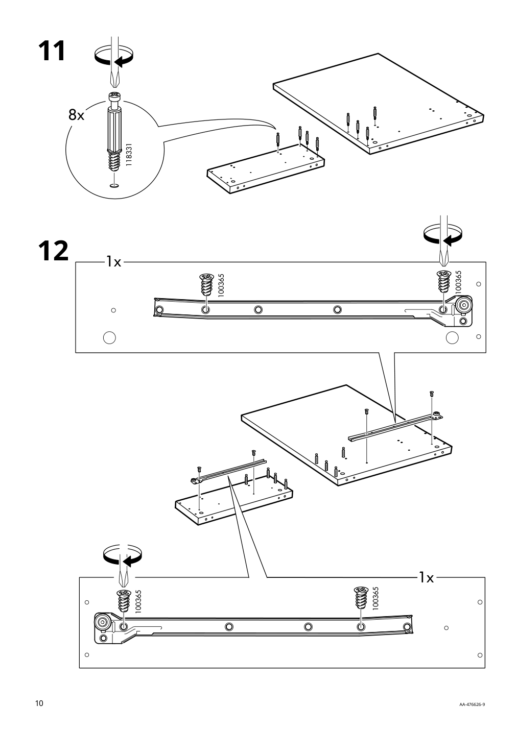 Assembly instructions for IKEA Micke desk white | Page 10 - IKEA MICKE/ÖRFJÄLL / KALLAX desk and storage combination 394.367.51