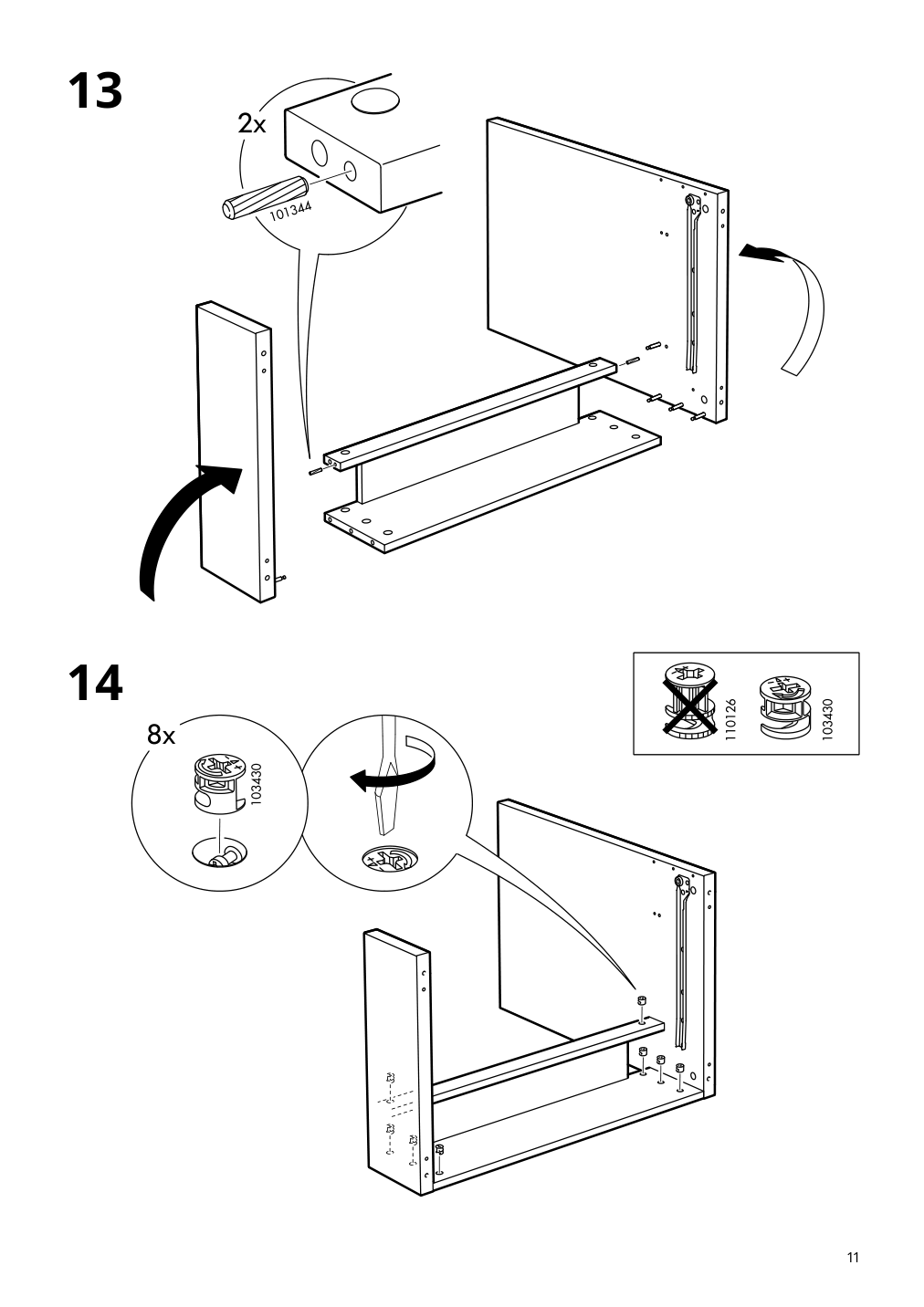 Assembly instructions for IKEA Micke desk white | Page 11 - IKEA MICKE/ÖRFJÄLL / KALLAX desk and storage combination 394.367.51