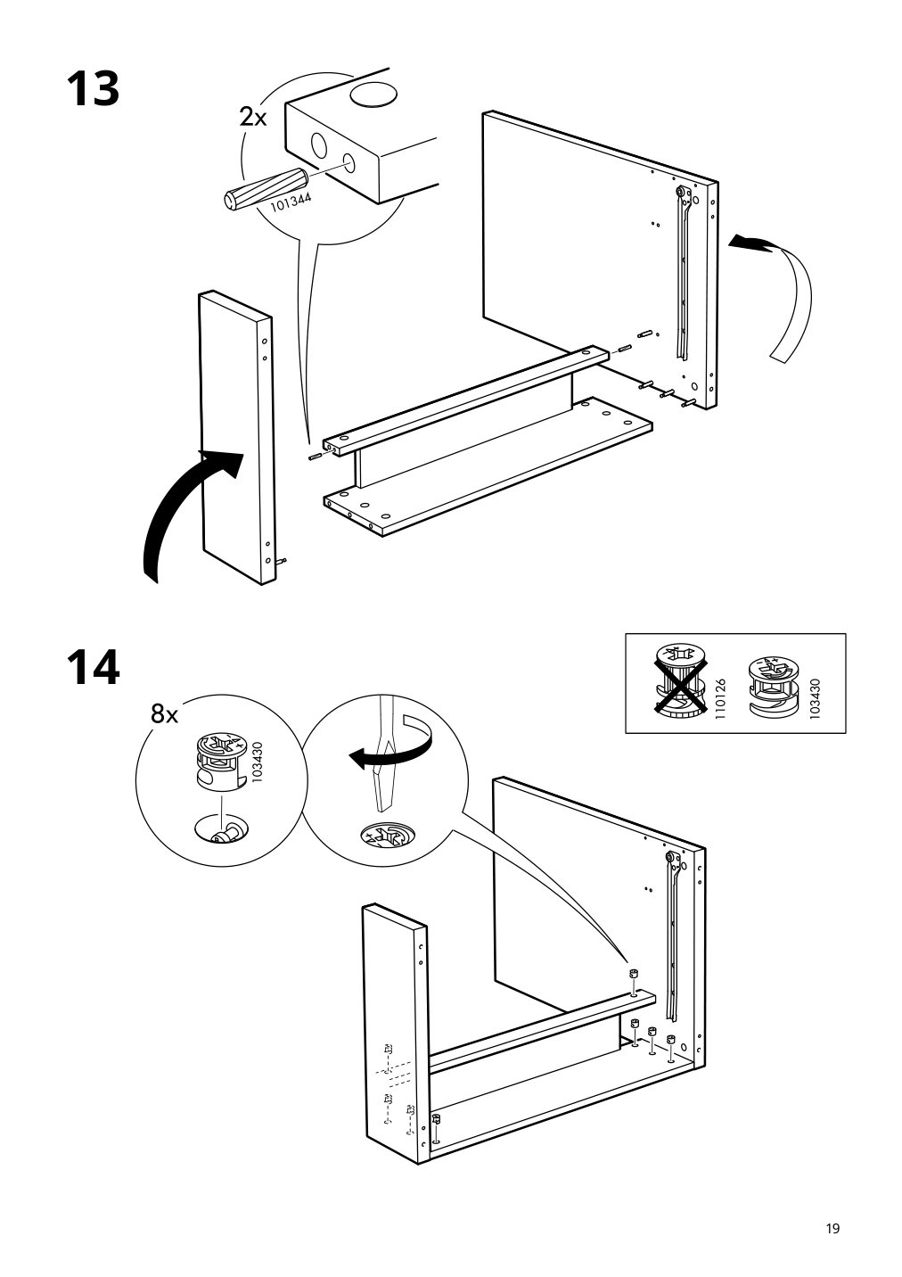 Assembly instructions for IKEA Micke desk white | Page 19 - IKEA MICKE/ÖRFJÄLL / KALLAX desk and storage combination 394.367.51