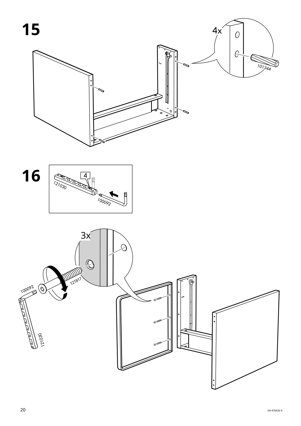 Assembly instructions for IKEA Micke desk white | Page 20 - IKEA MICKE/ÖRFJÄLL / KALLAX desk and storage combination 394.367.51