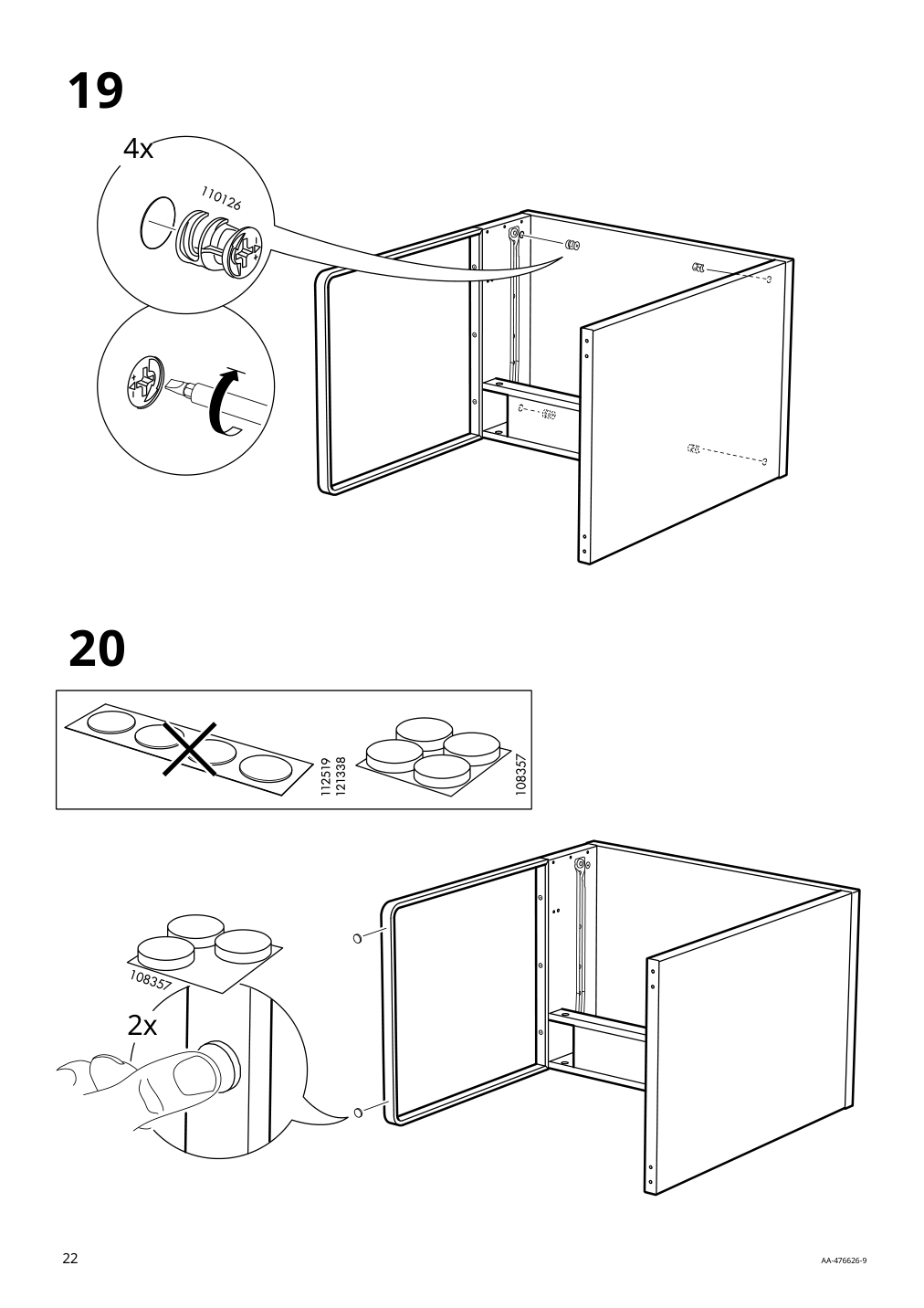 Assembly instructions for IKEA Micke desk white | Page 22 - IKEA MICKE/ÖRFJÄLL / KALLAX desk and storage combination 394.367.51