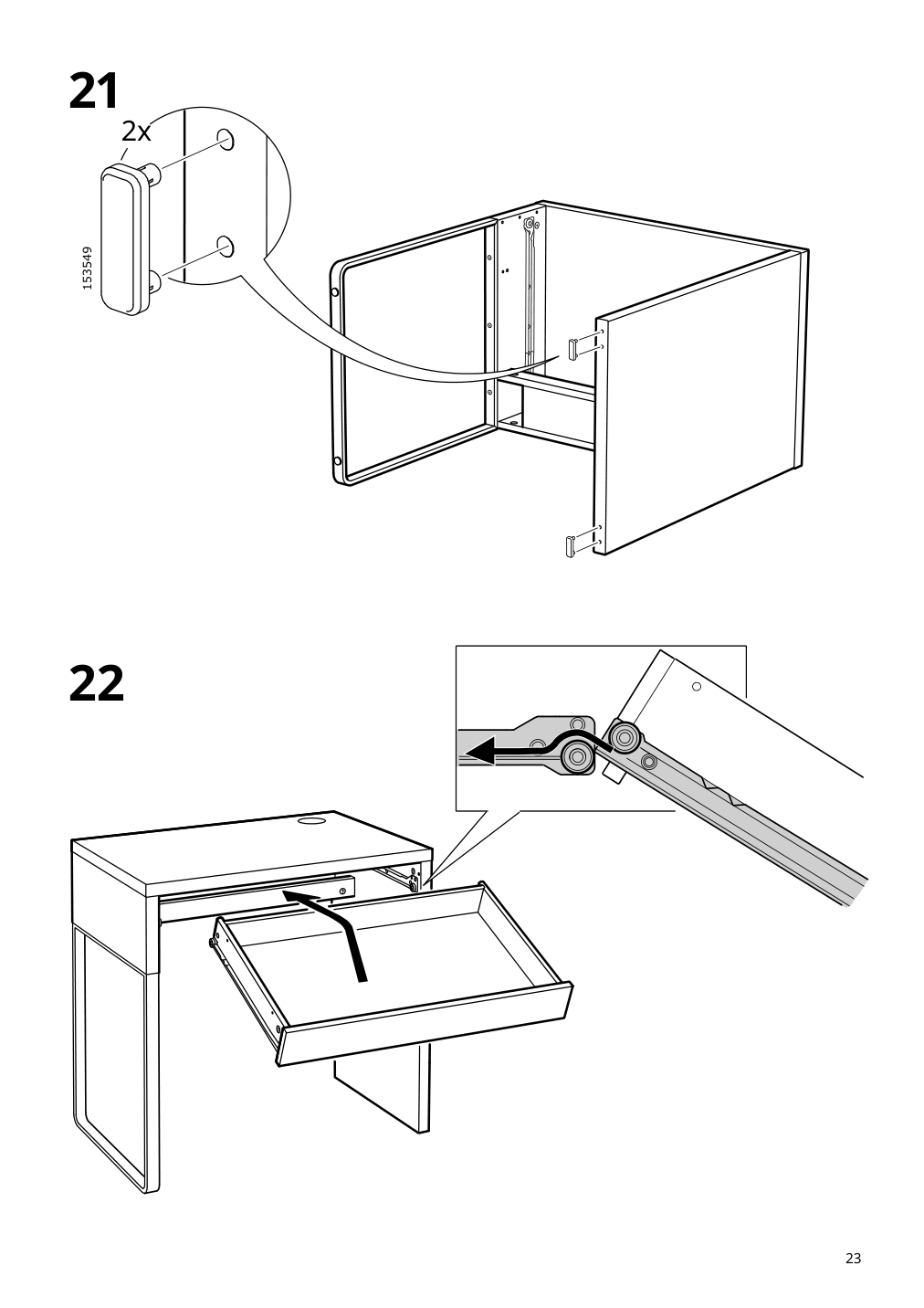 Assembly instructions for IKEA Micke desk white | Page 23 - IKEA MICKE/ÖRFJÄLL / KALLAX desk and storage combination 394.367.51