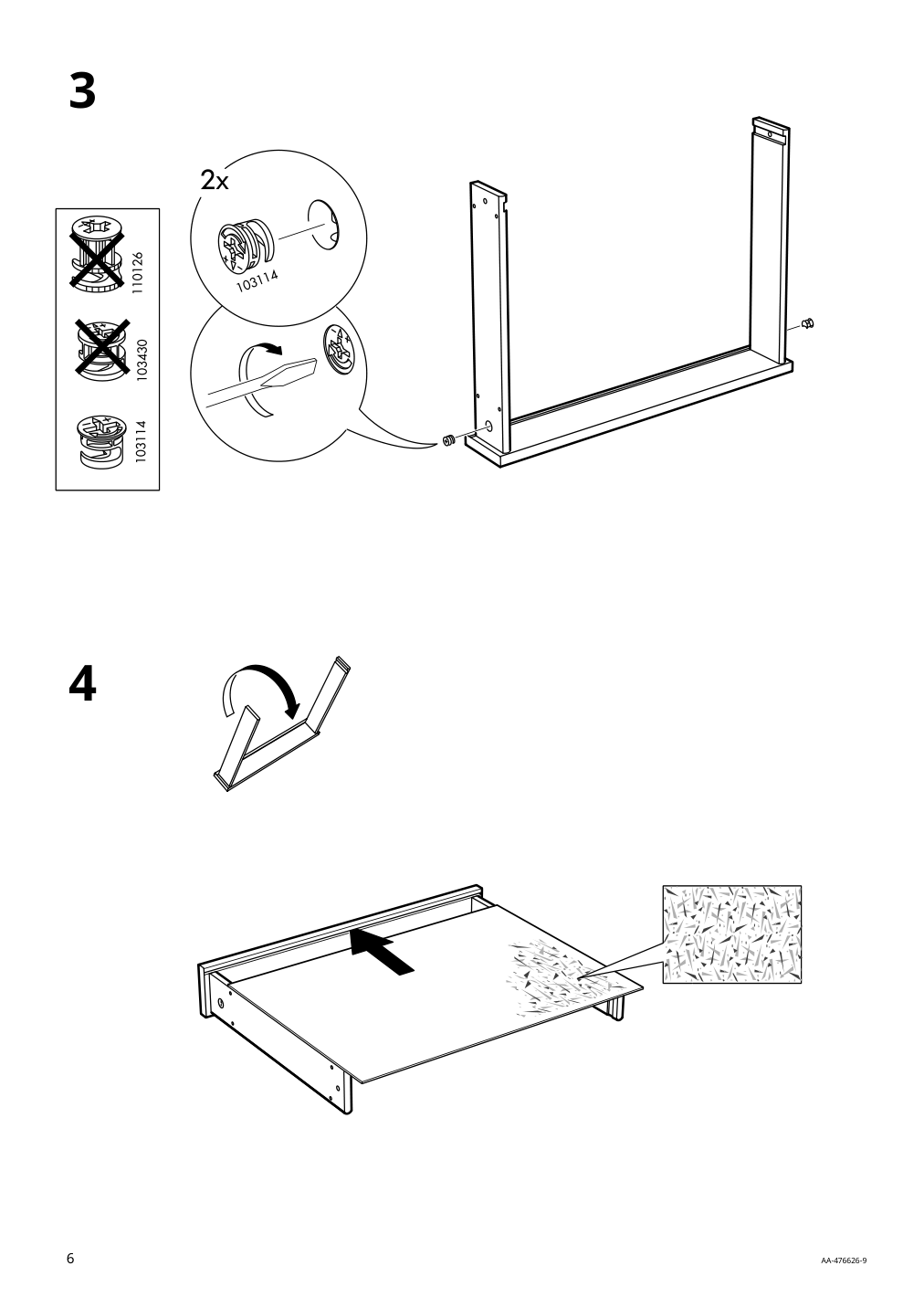 Assembly instructions for IKEA Micke desk white | Page 6 - IKEA MICKE/ÖRFJÄLL / KALLAX desk and storage combination 394.367.51