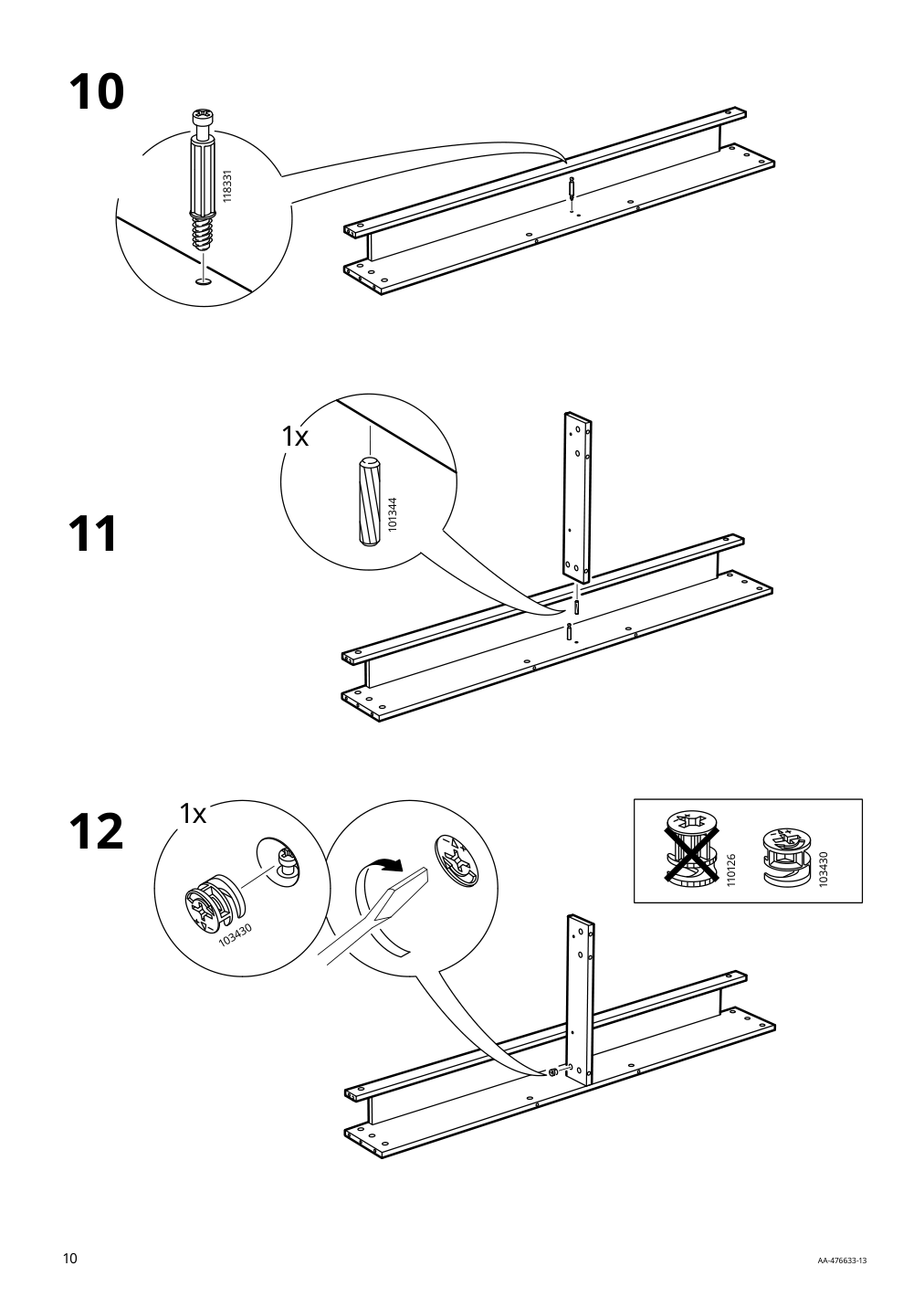 Assembly instructions for IKEA Micke desk black brown | Page 10 - IKEA MICKE desk 602.447.45