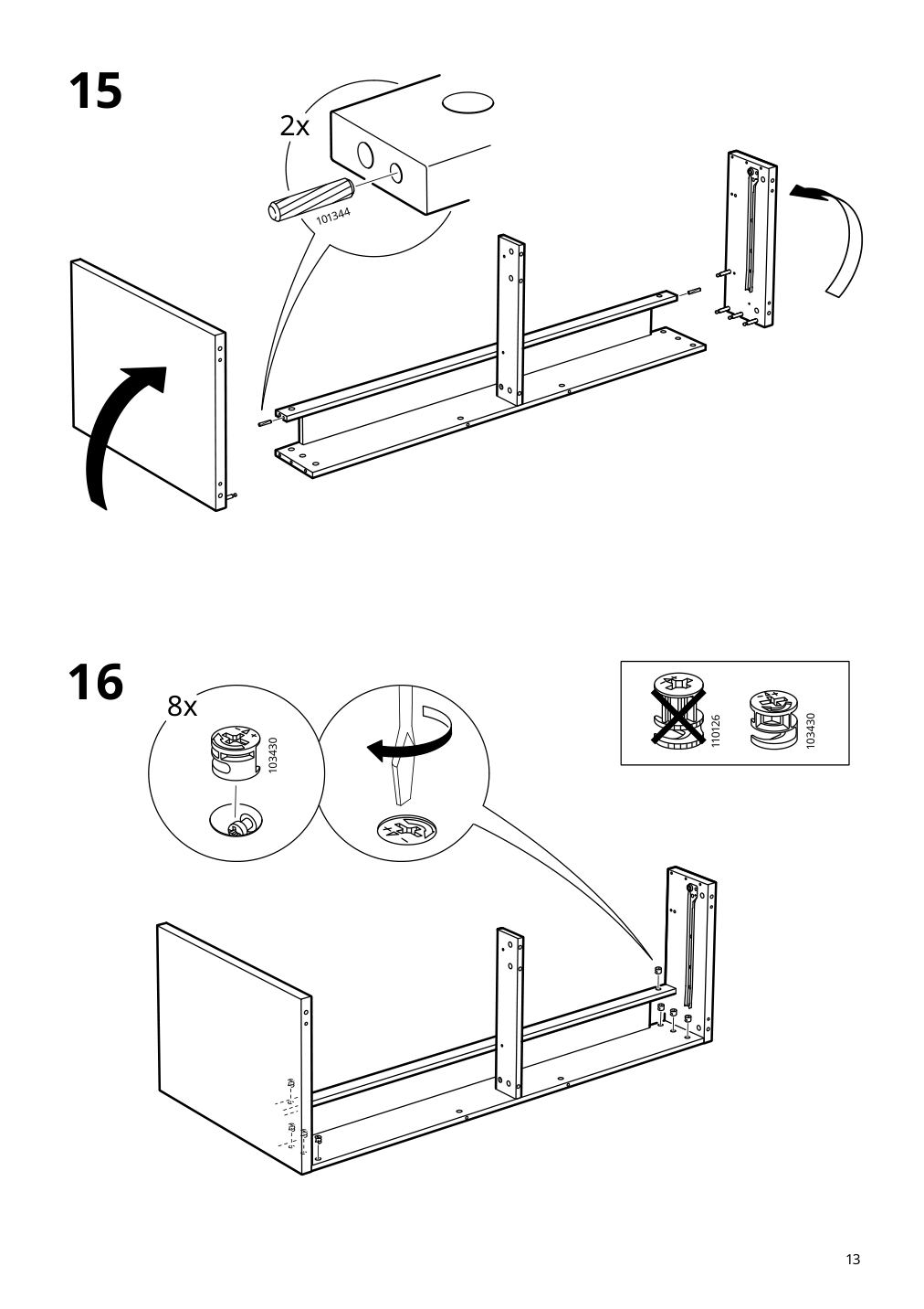 Assembly instructions for IKEA Micke desk black brown | Page 13 - IKEA MICKE desk 602.447.45