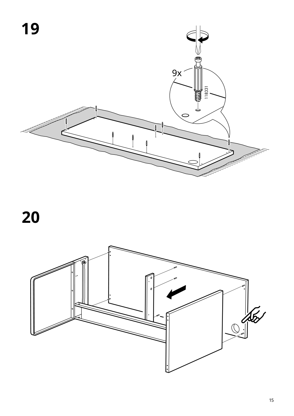 Assembly instructions for IKEA Micke desk black brown | Page 15 - IKEA MICKE desk 602.447.45