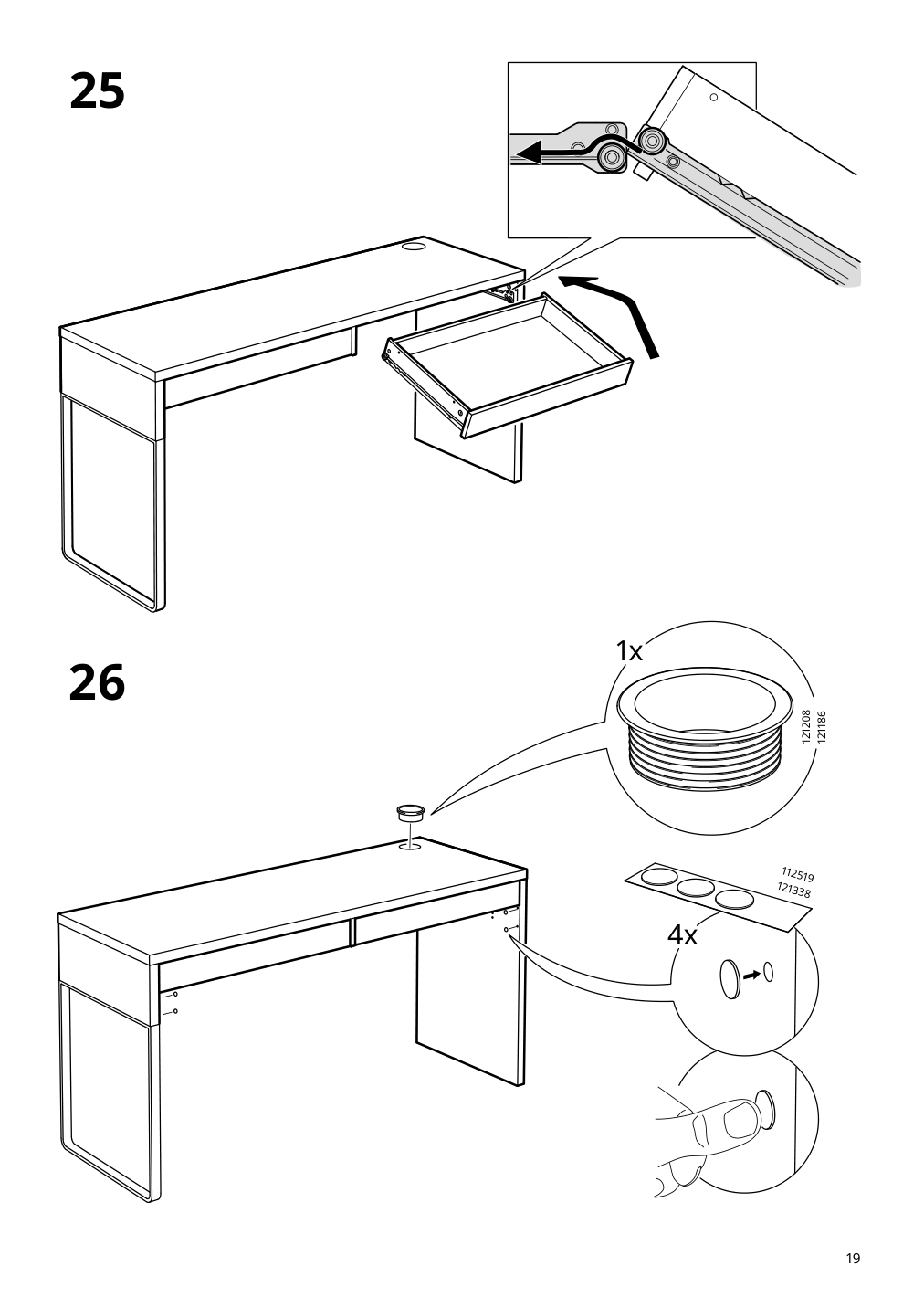 Assembly instructions for IKEA Micke desk black brown | Page 19 - IKEA MICKE desk 602.447.45