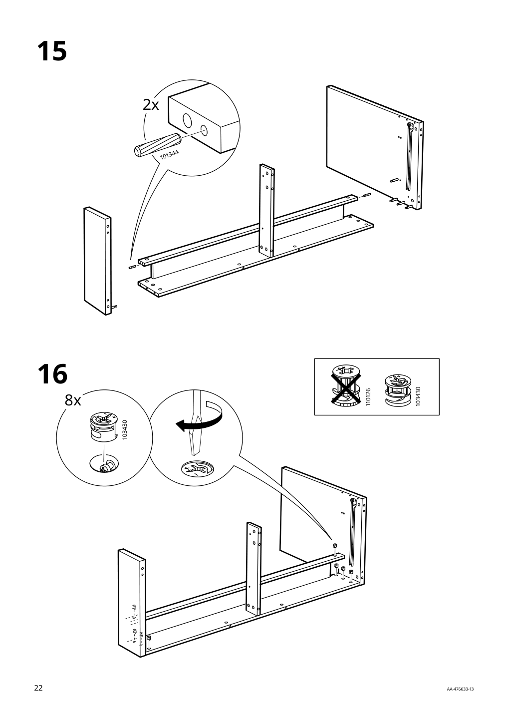 Assembly instructions for IKEA Micke desk black brown | Page 22 - IKEA MICKE desk 602.447.45