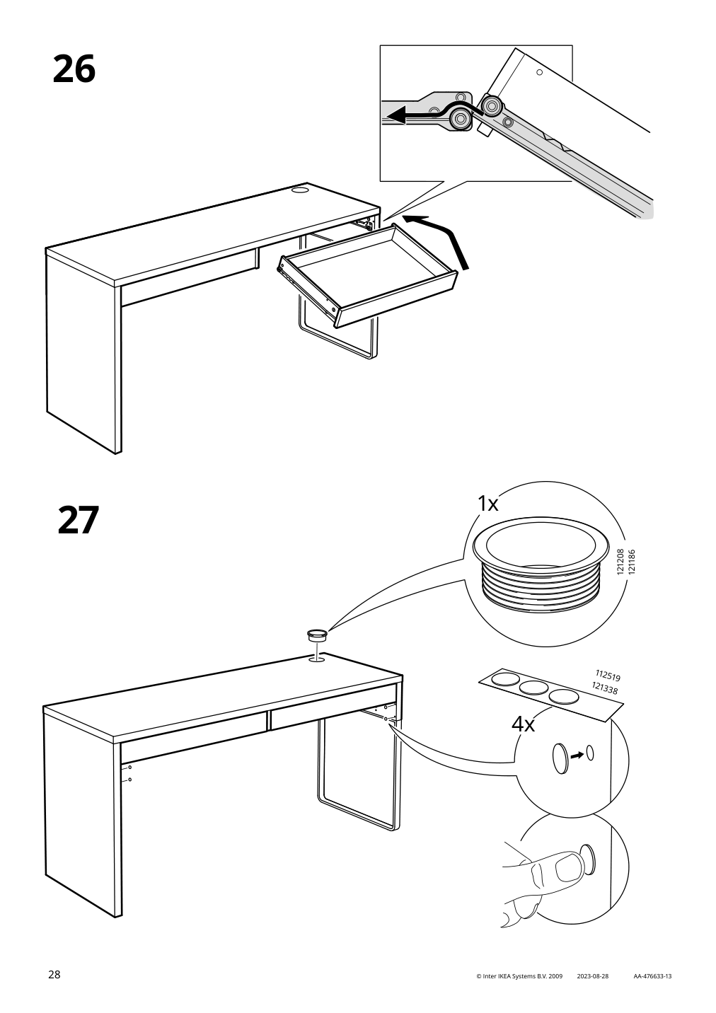 Assembly instructions for IKEA Micke desk black brown | Page 28 - IKEA MICKE desk 602.447.45