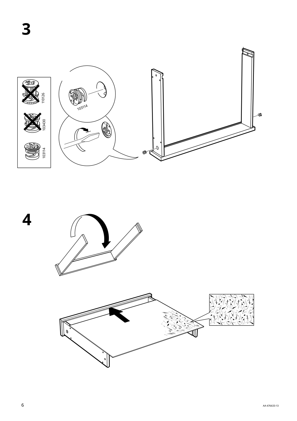 Assembly instructions for IKEA Micke desk black brown | Page 6 - IKEA MICKE desk 602.447.45