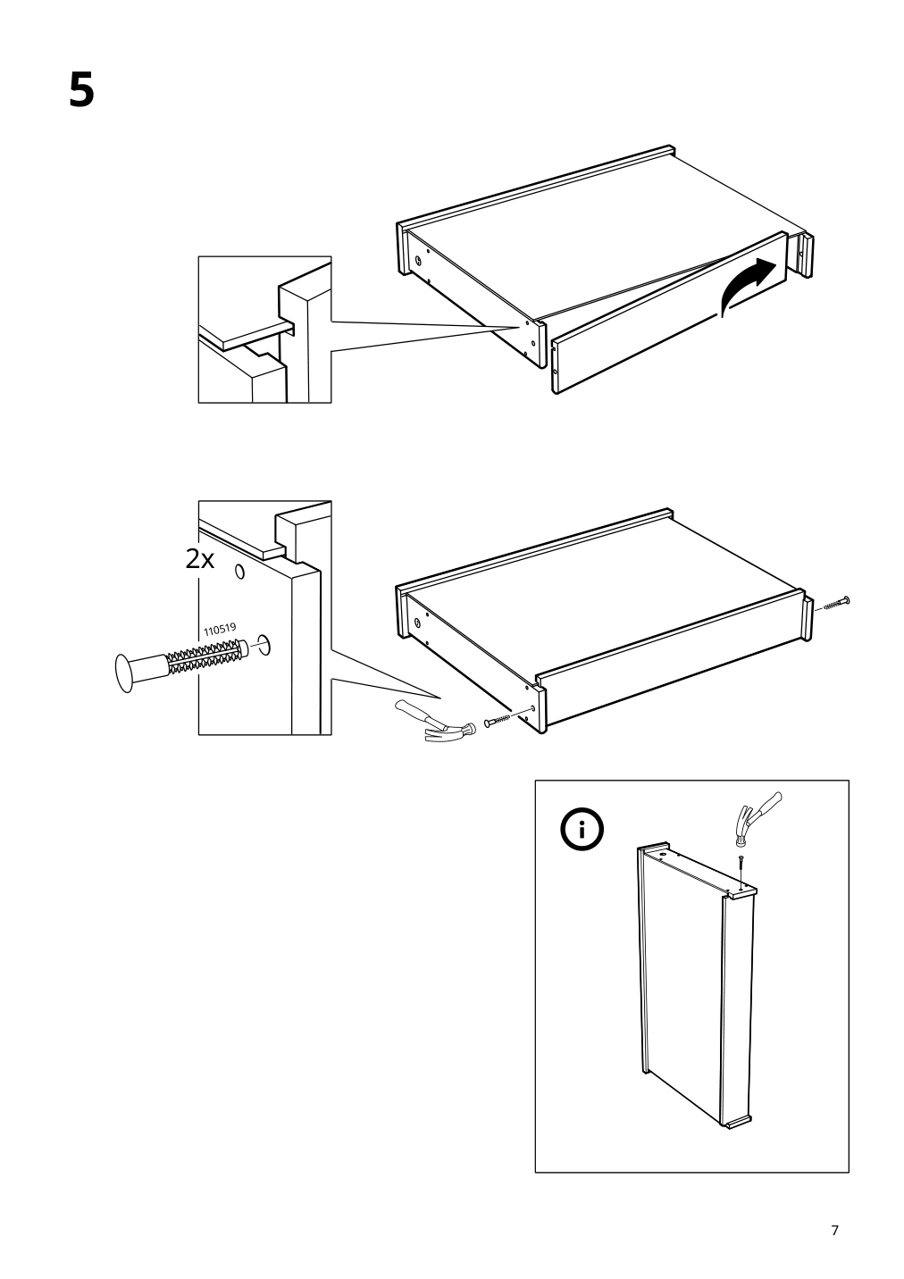 Assembly instructions for IKEA Micke desk black brown | Page 7 - IKEA MICKE desk 602.447.45