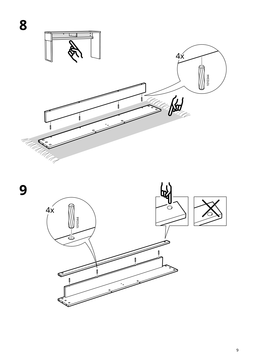 Assembly instructions for IKEA Micke desk black brown | Page 9 - IKEA MICKE desk 602.447.45