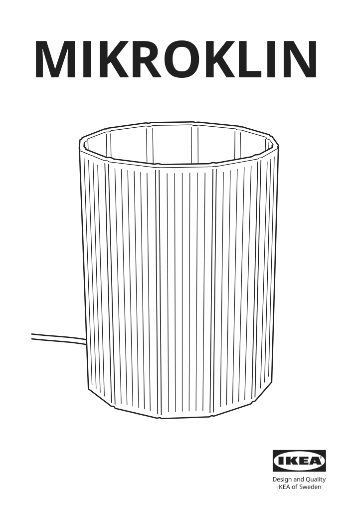 Assembly instructions for IKEA Mikroklin table lamp glass blue | Page 1 - IKEA MIKROKLIN table lamp 404.876.12