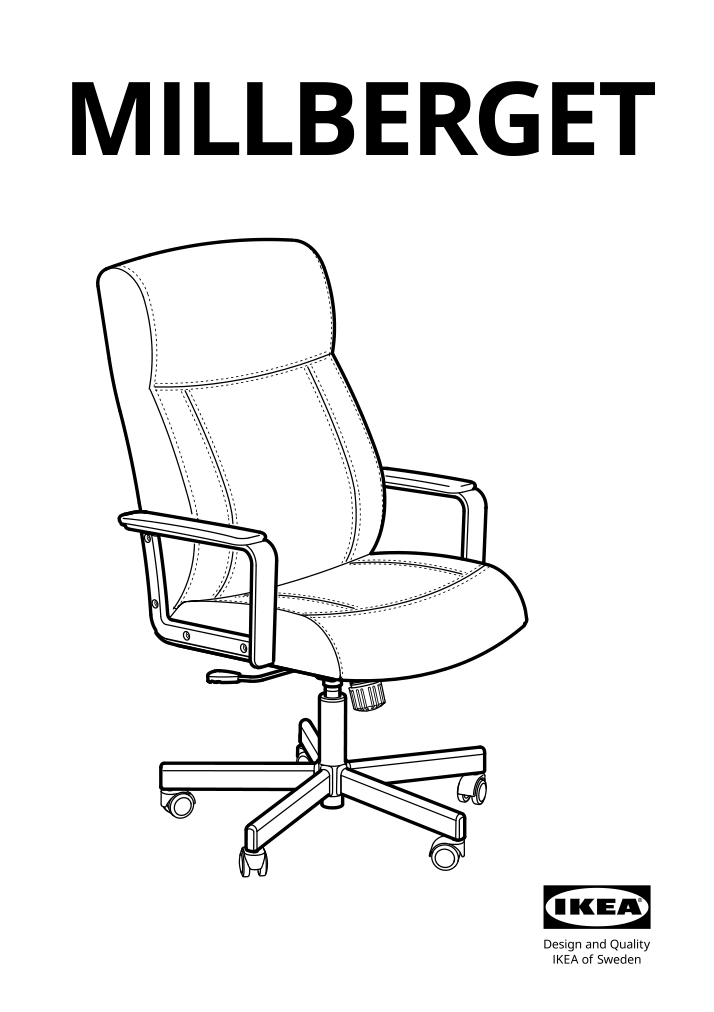 Assembly instructions for IKEA Millberget swivel chair murum beige | Page 1 - IKEA MALM/MILLBERGET / BILLY/OXBERG desk and storage combination 794.363.77