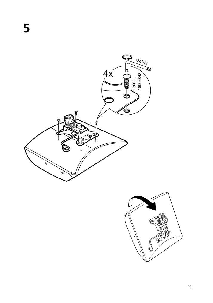 Assembly instructions for IKEA Millberget swivel chair murum beige | Page 11 - IKEA MALM/MILLBERGET / BILLY/OXBERG desk and storage combination 794.363.77