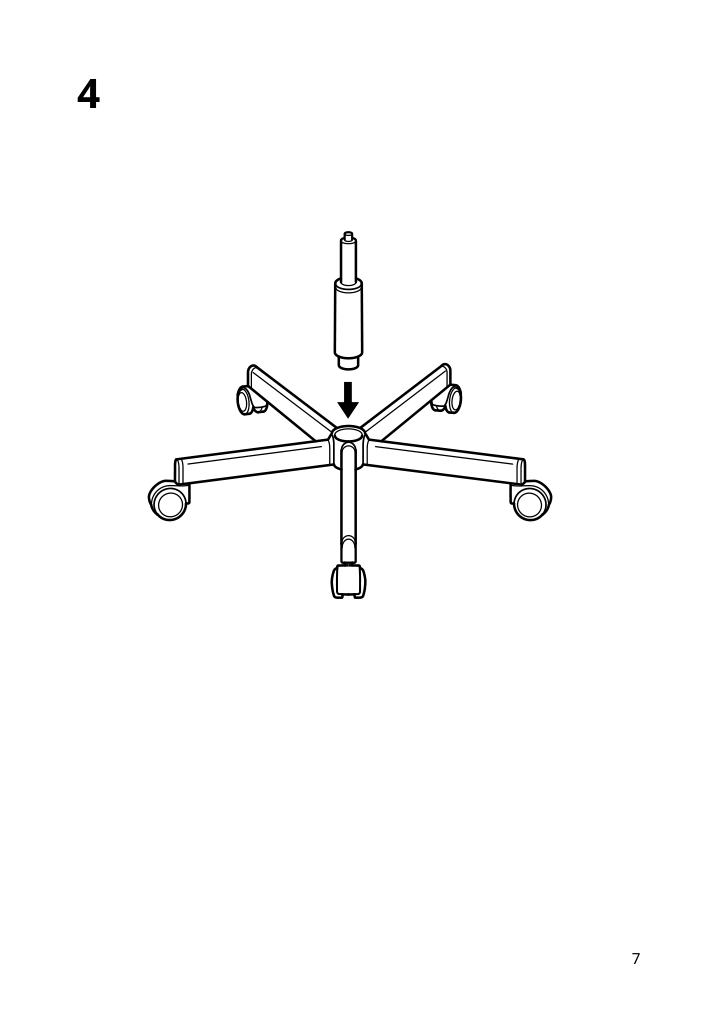 Assembly instructions for IKEA Millberget swivel chair murum beige | Page 7 - IKEA MALM/MILLBERGET / BILLY/OXBERG desk and storage combination 794.363.77