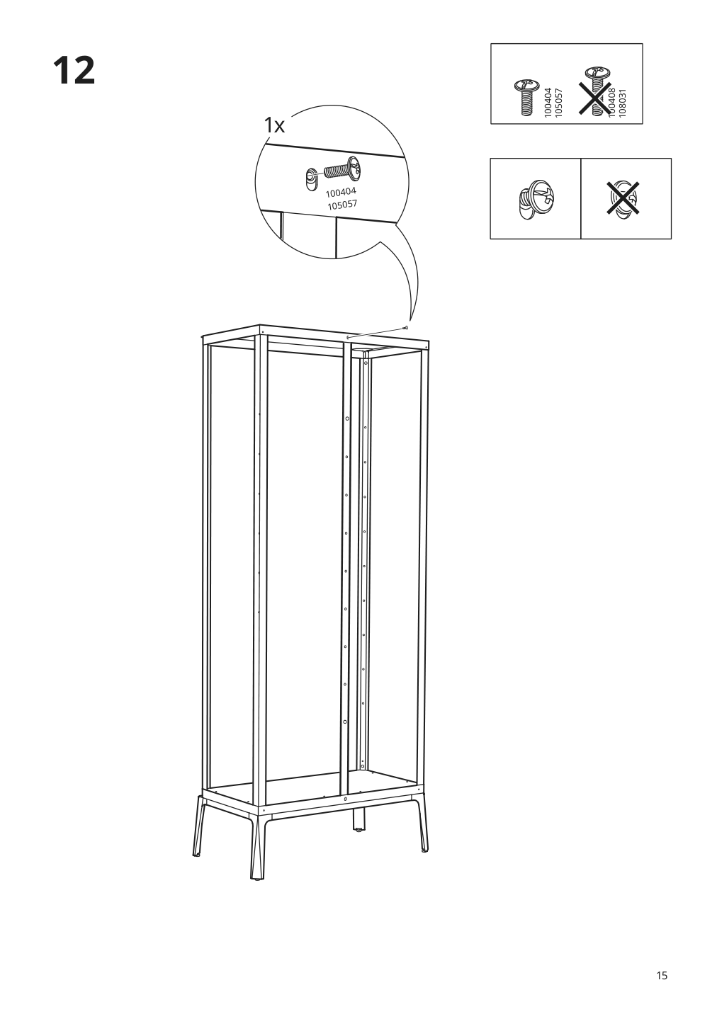 Assembly instructions for IKEA Milsbo glass door cabinet white | Page 15 - IKEA MILSBO glass-door cabinet 003.964.16