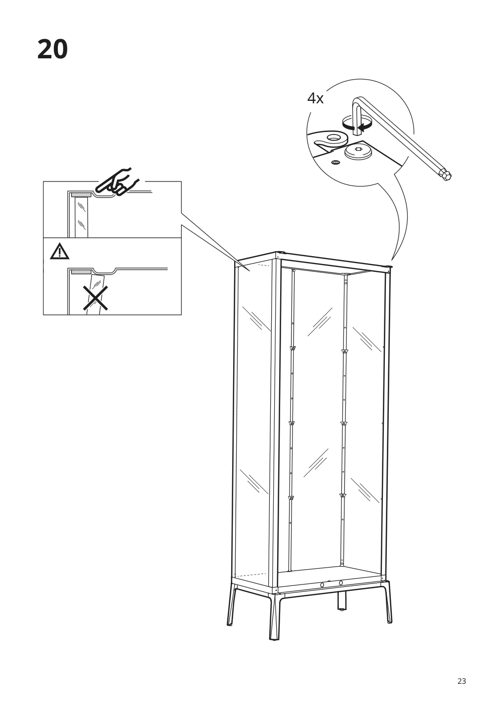 Assembly instructions for IKEA Milsbo glass door cabinet white | Page 23 - IKEA MILSBO glass-door cabinet 003.964.16