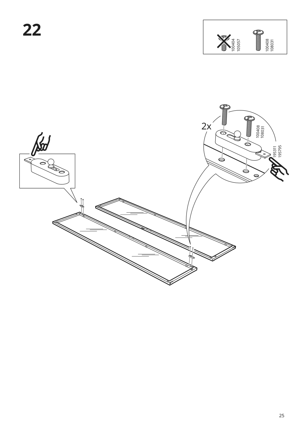 Assembly instructions for IKEA Milsbo glass door cabinet white | Page 25 - IKEA MILSBO glass-door cabinet 003.964.16