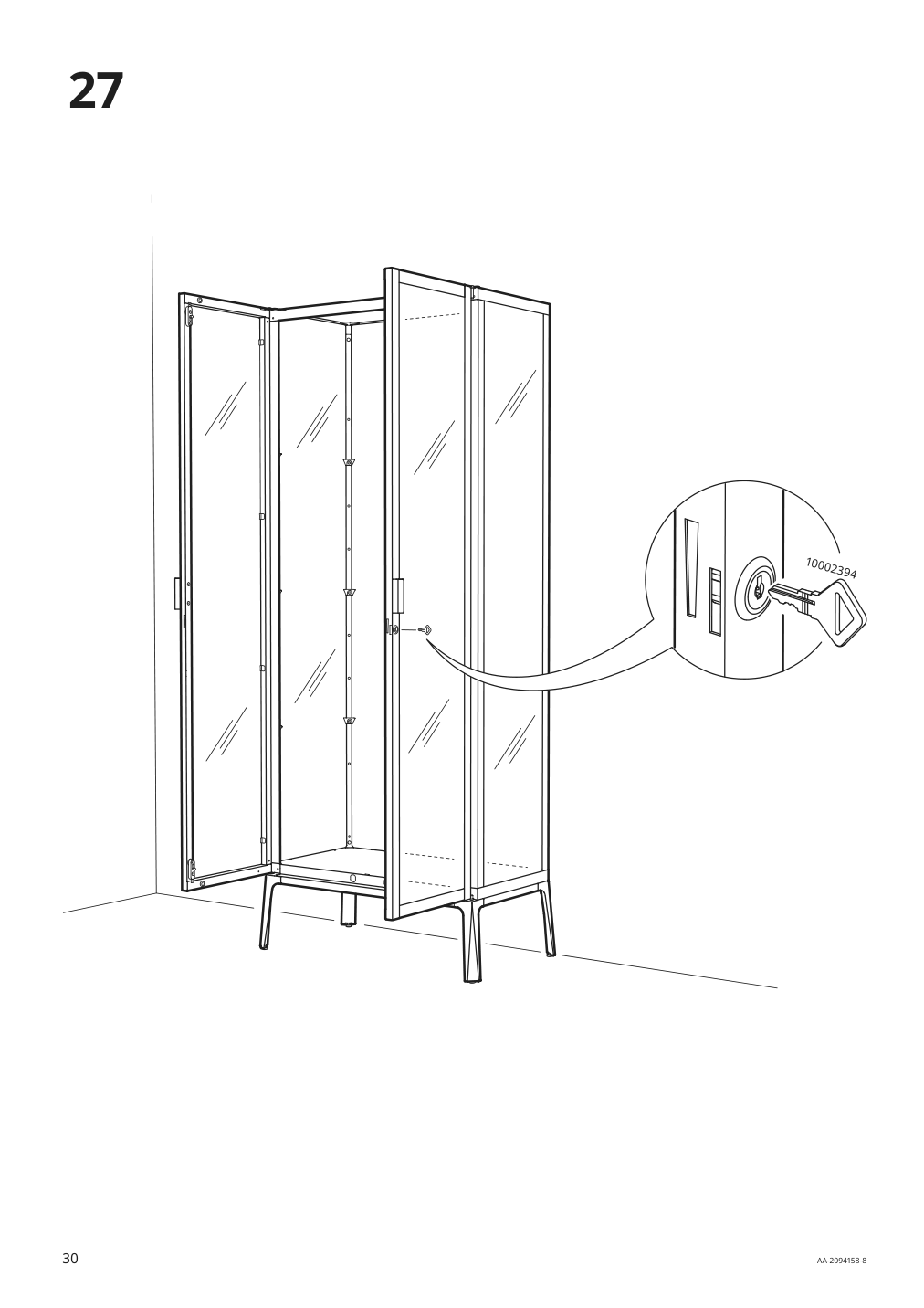 Assembly instructions for IKEA Milsbo glass door cabinet white | Page 30 - IKEA MILSBO glass-door cabinet 003.964.16