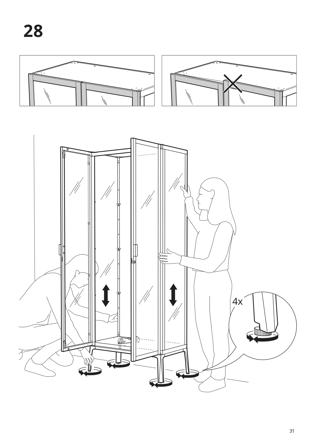 Assembly instructions for IKEA Milsbo glass door cabinet white | Page 31 - IKEA MILSBO glass-door cabinet 003.964.16