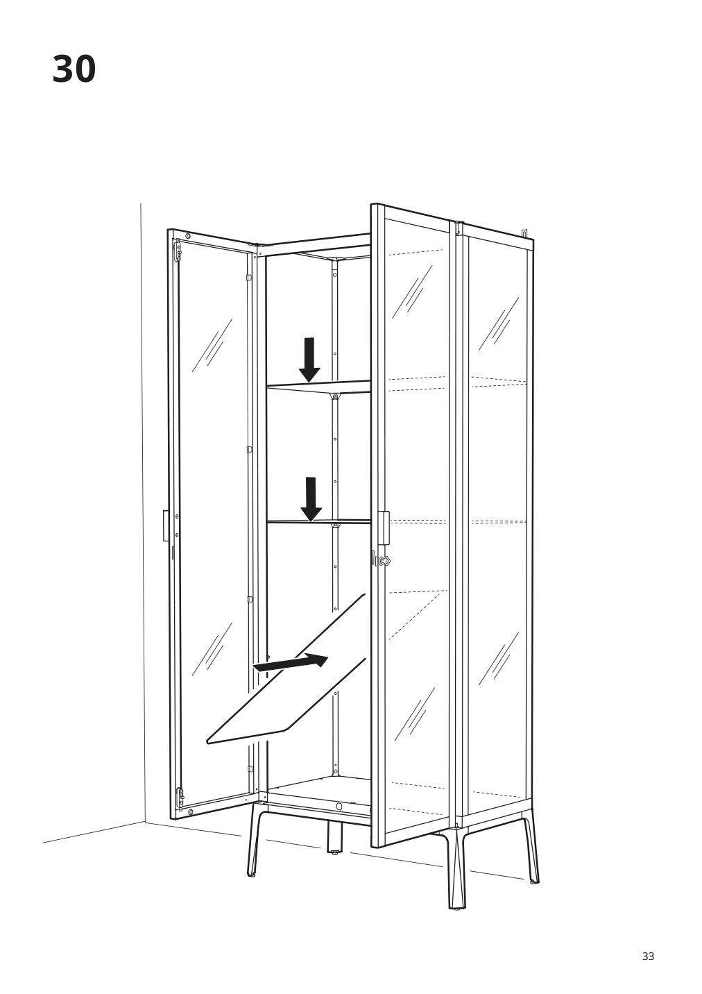 Assembly instructions for IKEA Milsbo glass door cabinet white | Page 33 - IKEA MILSBO glass-door cabinet 003.964.16