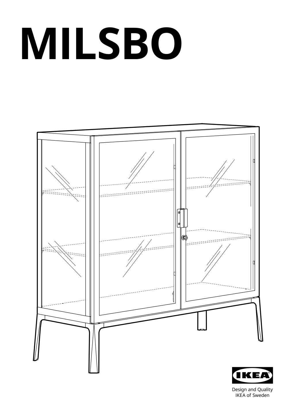 Assembly instructions for IKEA Milsbo glass door cabinet white | Page 1 - IKEA MILSBO glass-door cabinet 204.523.07