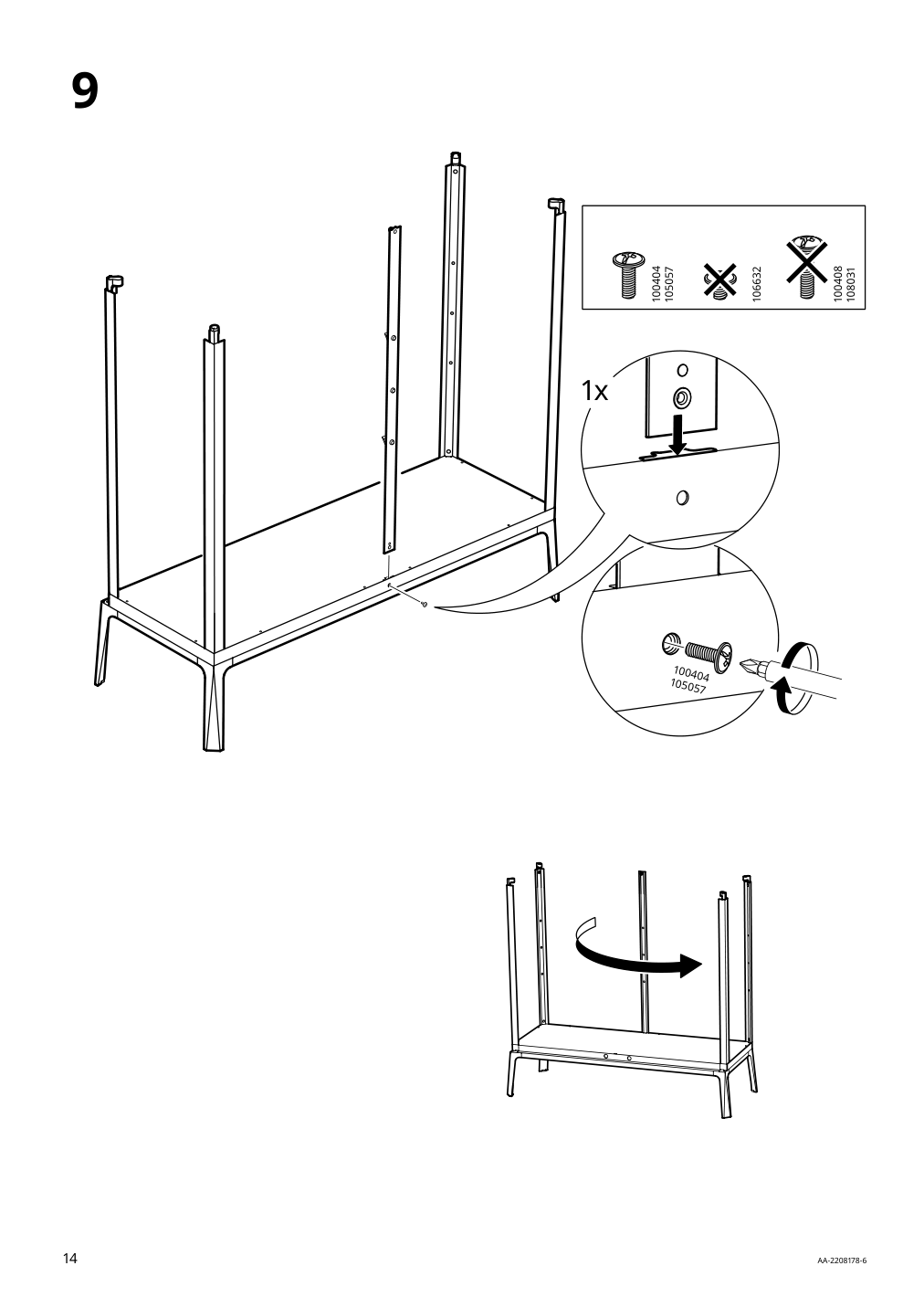 Assembly instructions for IKEA Milsbo glass door cabinet white | Page 14 - IKEA MILSBO glass-door cabinet 204.523.07