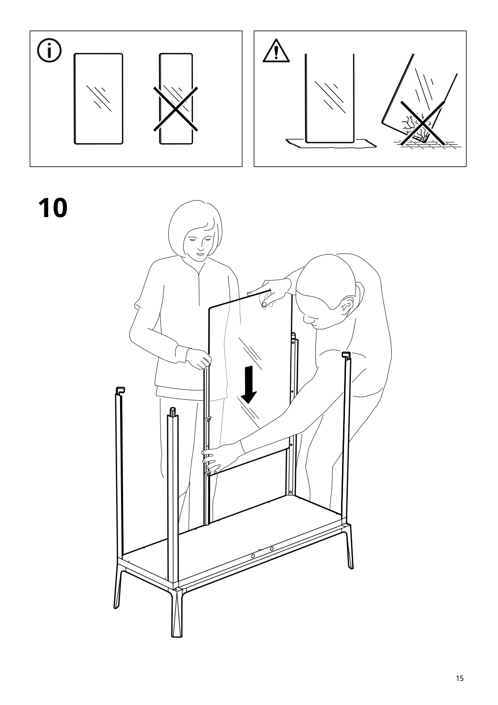 Assembly instructions for IKEA Milsbo glass door cabinet white | Page 15 - IKEA MILSBO glass-door cabinet 204.523.07