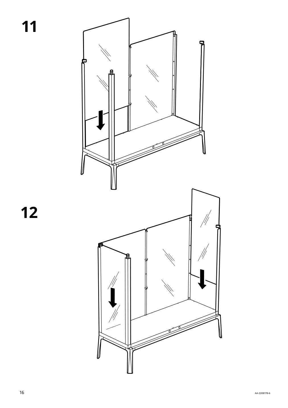 Assembly instructions for IKEA Milsbo glass door cabinet white | Page 16 - IKEA MILSBO glass-door cabinet 204.523.07