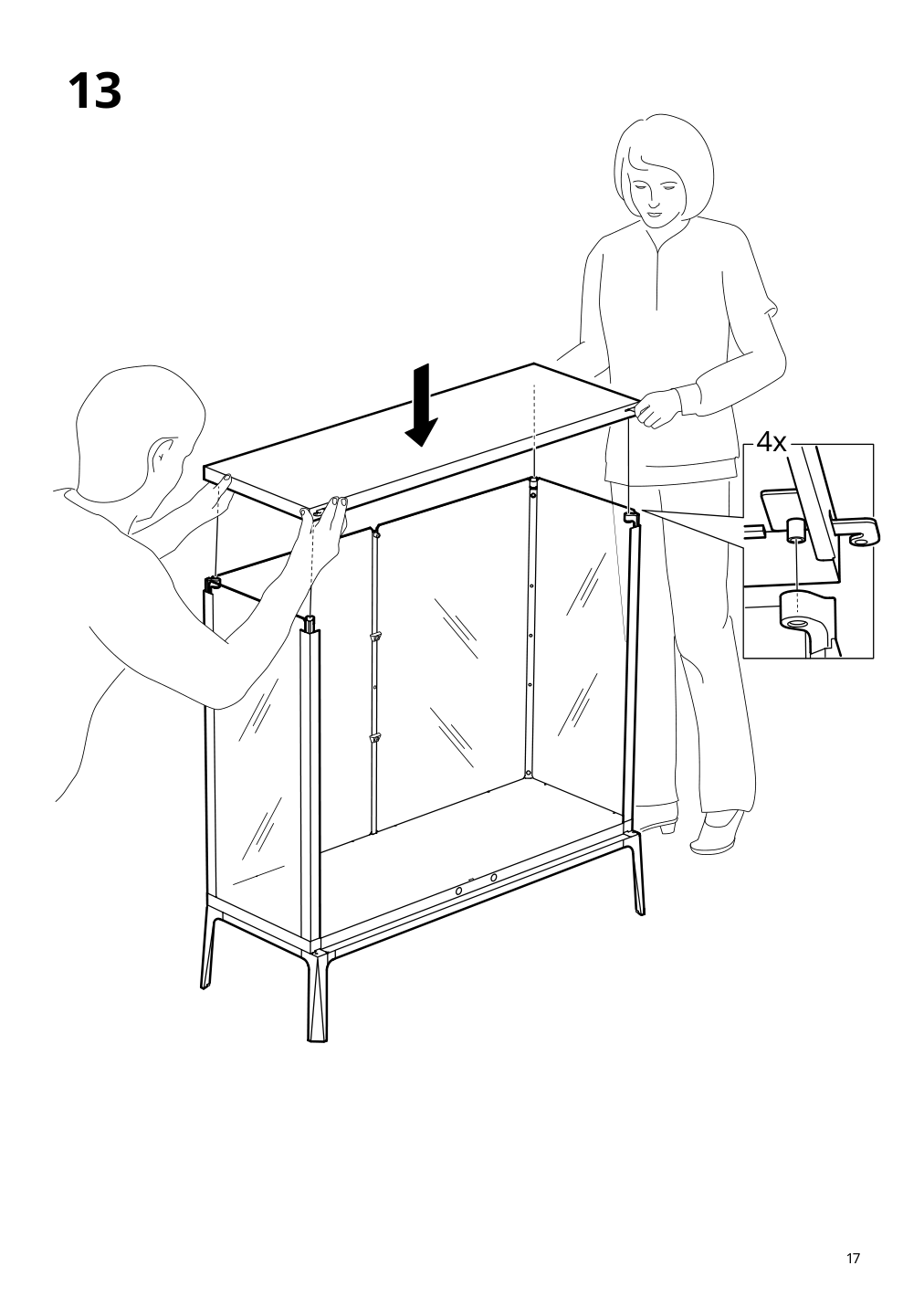 Assembly instructions for IKEA Milsbo glass door cabinet white | Page 17 - IKEA MILSBO glass-door cabinet 204.523.07