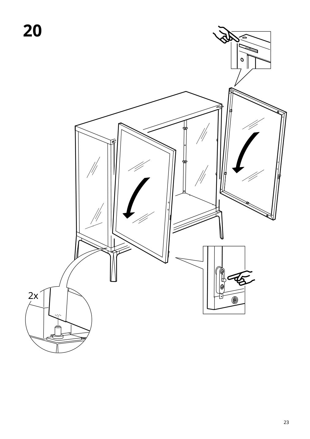 Assembly instructions for IKEA Milsbo glass door cabinet white | Page 23 - IKEA MILSBO glass-door cabinet 204.523.07