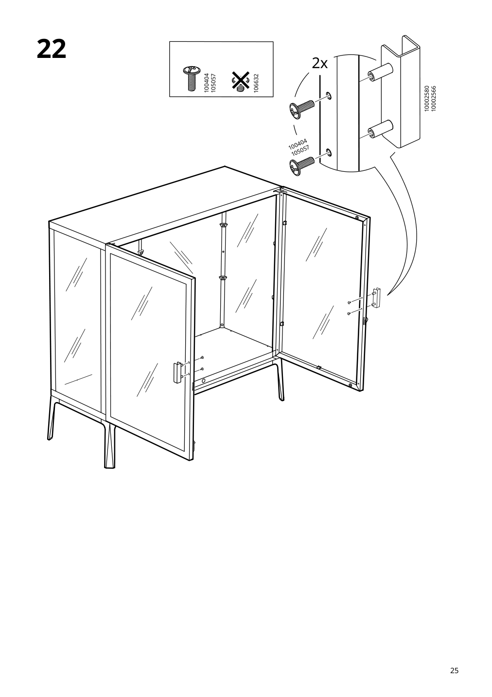 Assembly instructions for IKEA Milsbo glass door cabinet white | Page 25 - IKEA MILSBO glass-door cabinet 204.523.07