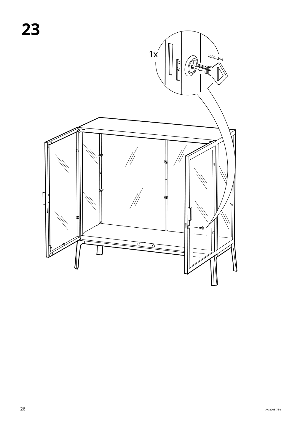 Assembly instructions for IKEA Milsbo glass door cabinet white | Page 26 - IKEA MILSBO glass-door cabinet 204.523.07