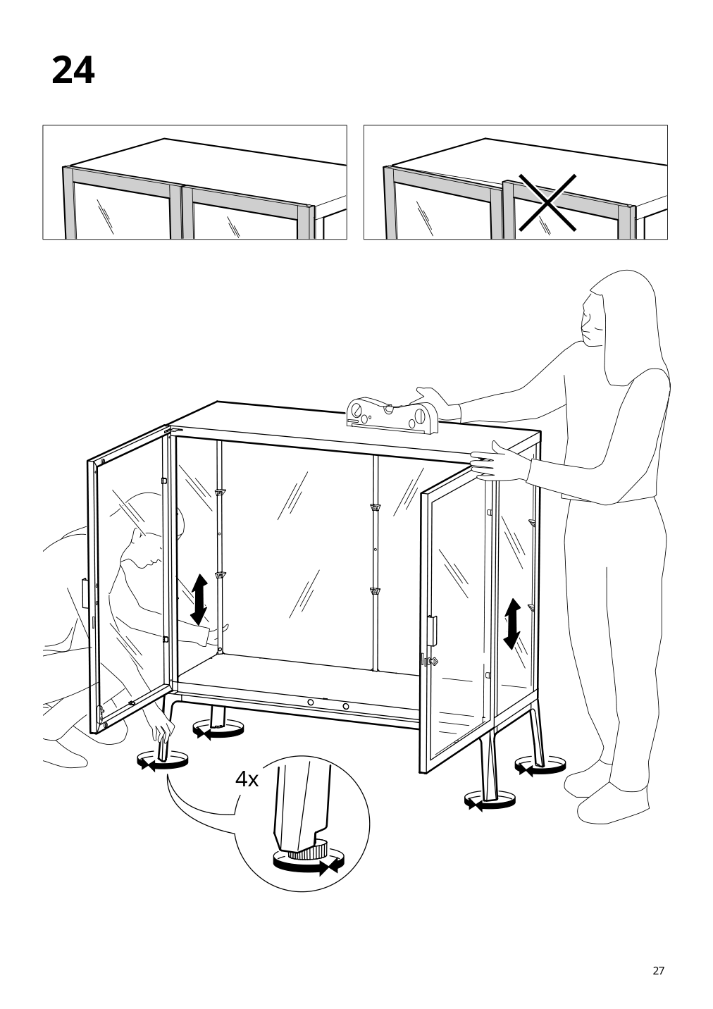 Assembly instructions for IKEA Milsbo glass door cabinet white | Page 27 - IKEA MILSBO glass-door cabinet 204.523.07