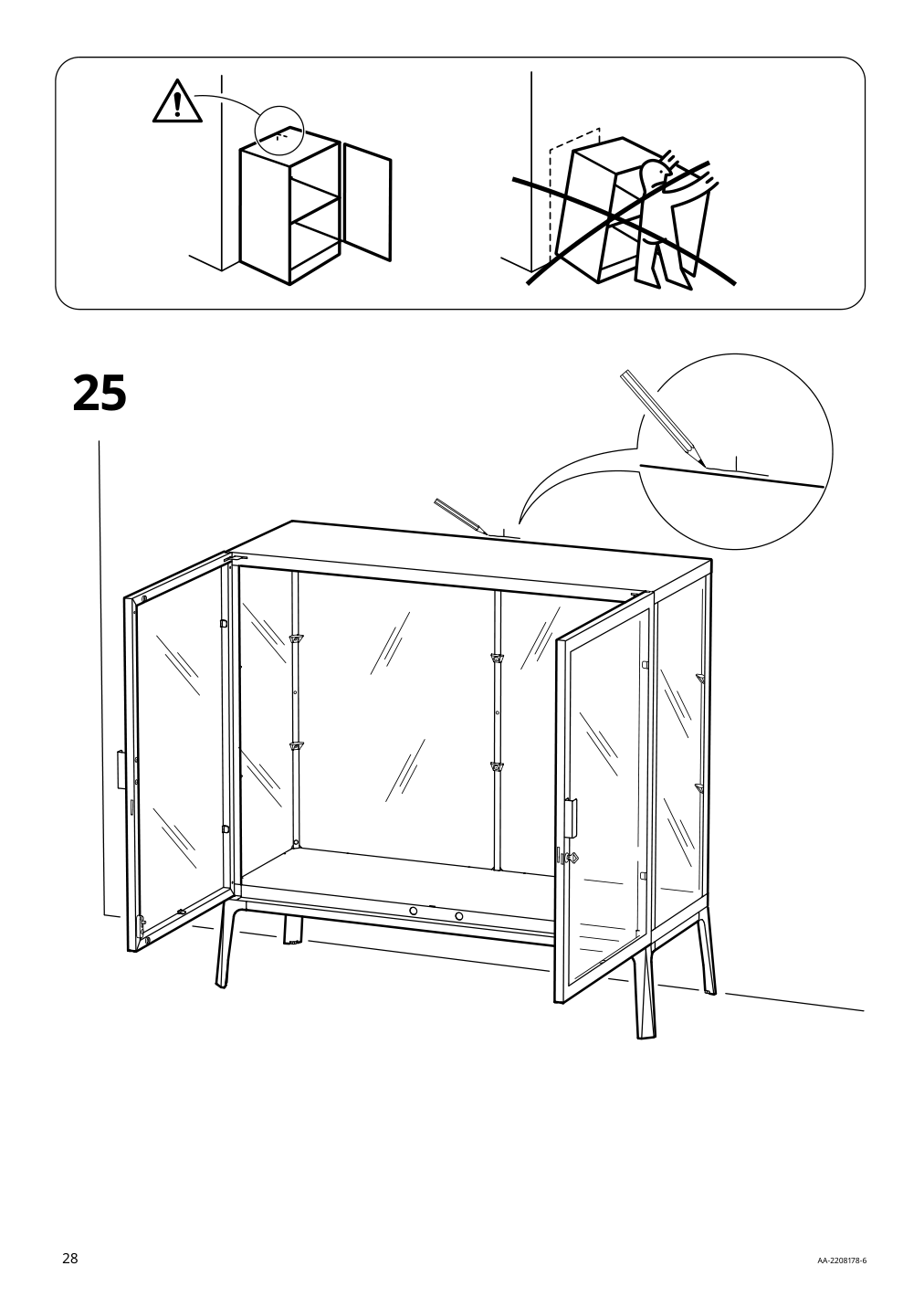 Assembly instructions for IKEA Milsbo glass door cabinet white | Page 28 - IKEA MILSBO glass-door cabinet 204.523.07