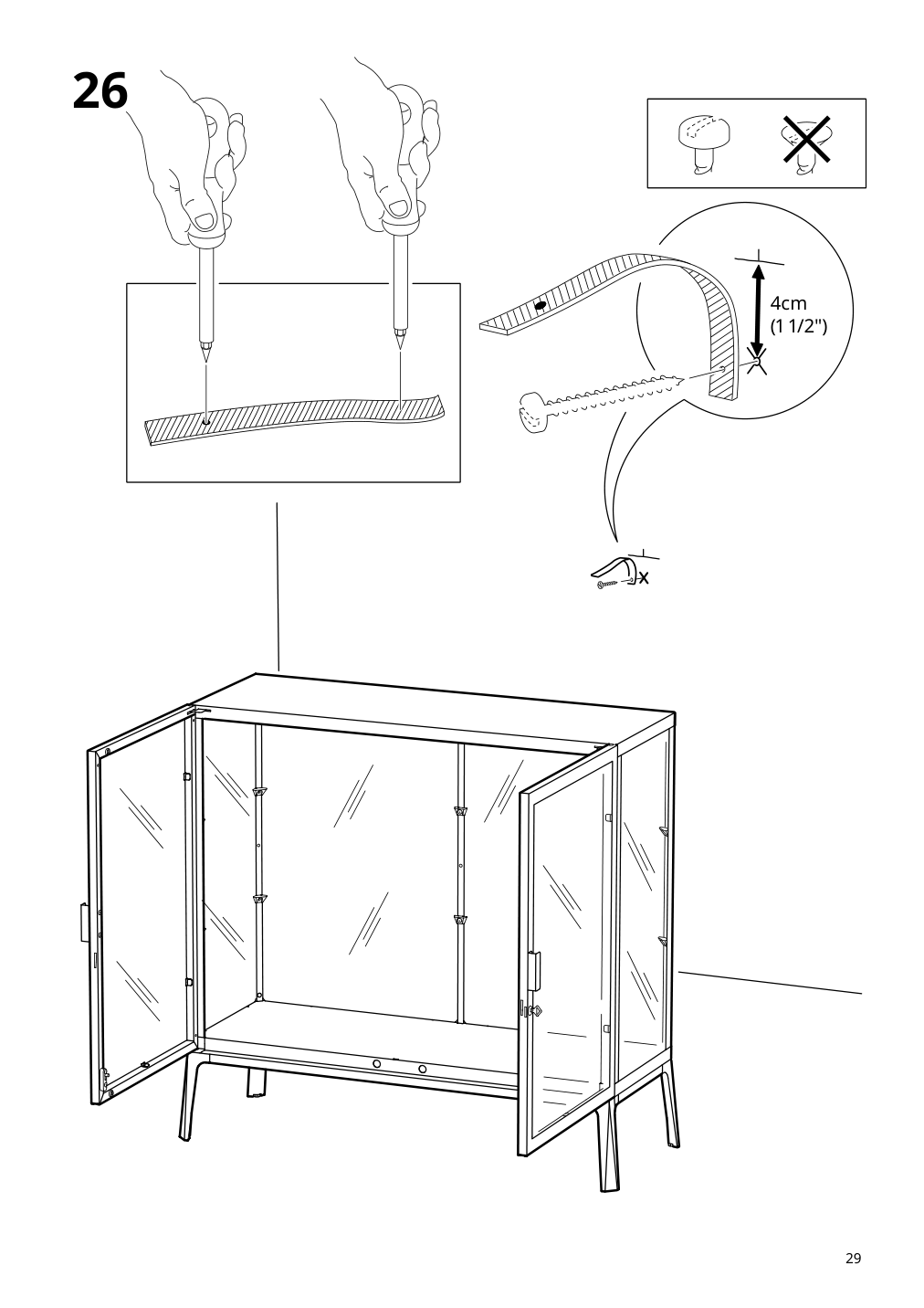 Assembly instructions for IKEA Milsbo glass door cabinet white | Page 29 - IKEA MILSBO glass-door cabinet 204.523.07