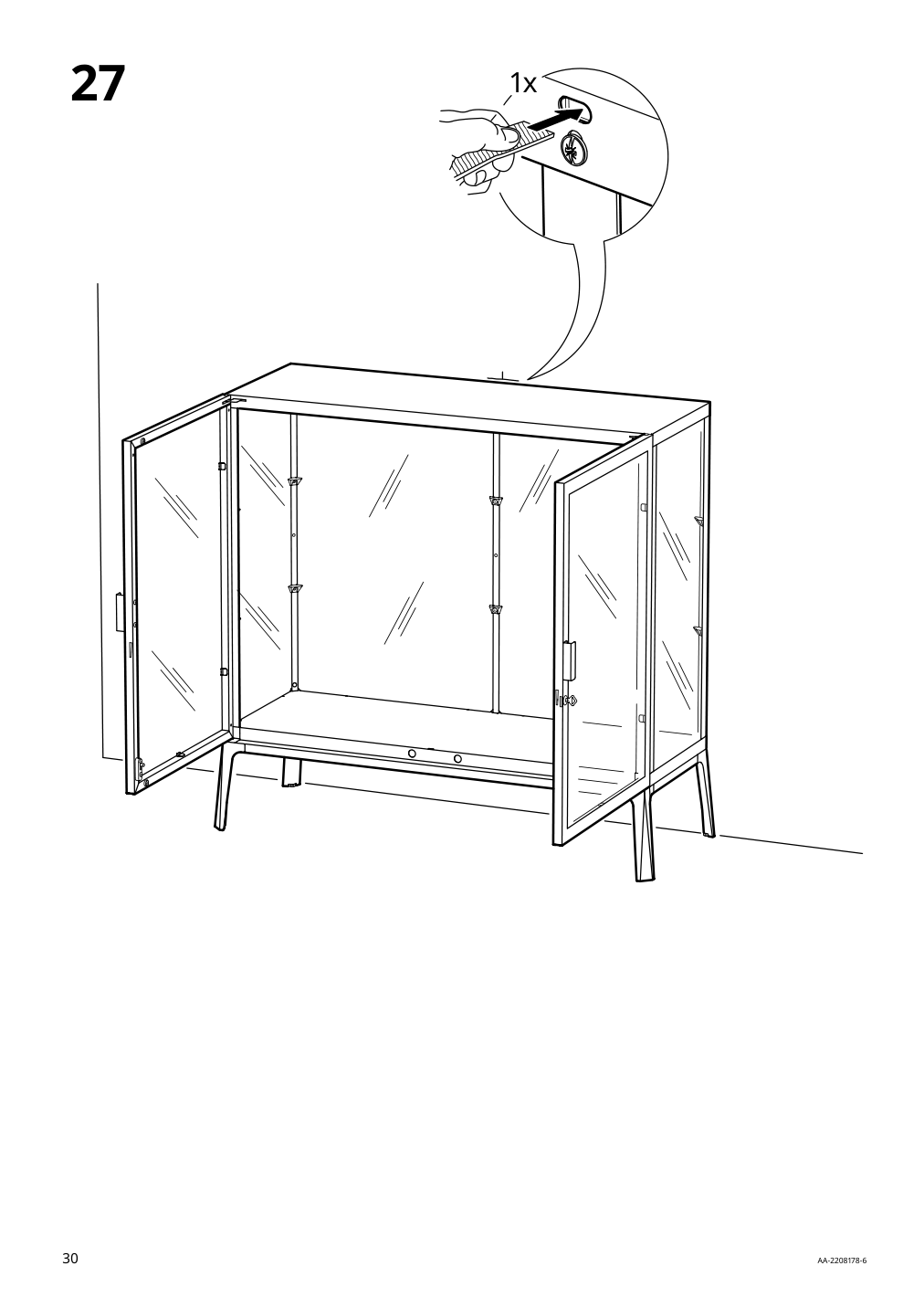 Assembly instructions for IKEA Milsbo glass door cabinet white | Page 30 - IKEA MILSBO glass-door cabinet 204.523.07