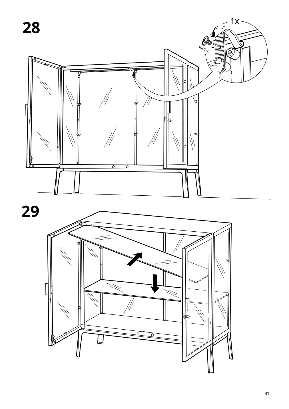 Assembly instructions for IKEA Milsbo glass door cabinet white | Page 31 - IKEA MILSBO glass-door cabinet 204.523.07