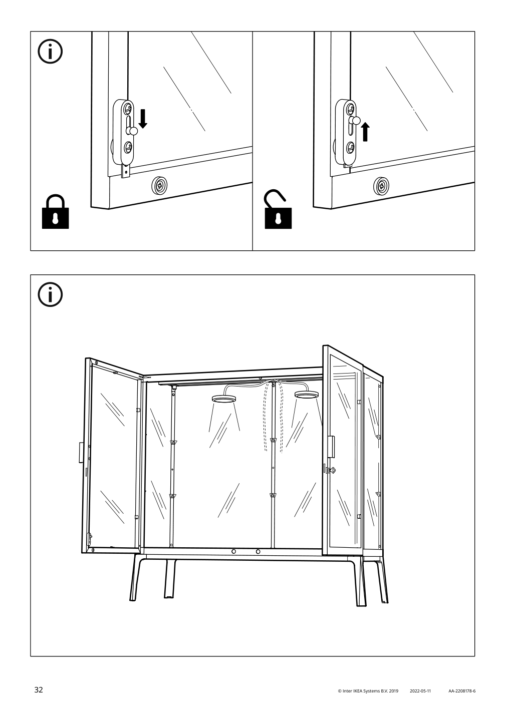 Assembly instructions for IKEA Milsbo glass door cabinet white | Page 32 - IKEA MILSBO glass-door cabinet 204.523.07