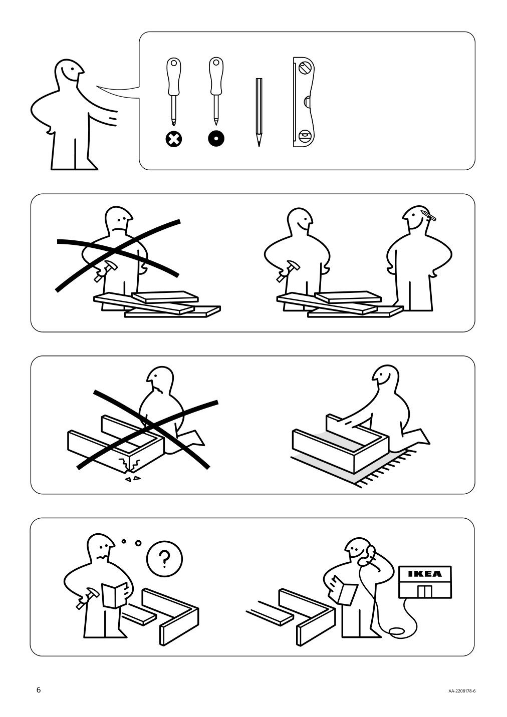 Assembly instructions for IKEA Milsbo glass door cabinet white | Page 6 - IKEA MILSBO glass-door cabinet 204.523.07