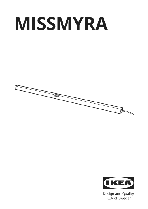 Assembly instructions for IKEA Missmyra led wardrobe lighting strp w sensor dimmable white | Page 1 - IKEA MISSMYRA LED wardrobe lighting strp w sensor 604.806.24